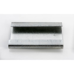 Chapes semi fermées pour feuillard métal L.R. Chapes semi fermées pour feuillard métal L.R.