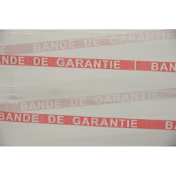 Film étiré manuel imprimé "Bande de garantie"