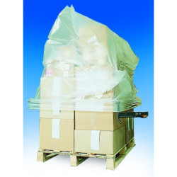 Housse retractable opaque en PEHD pour palette