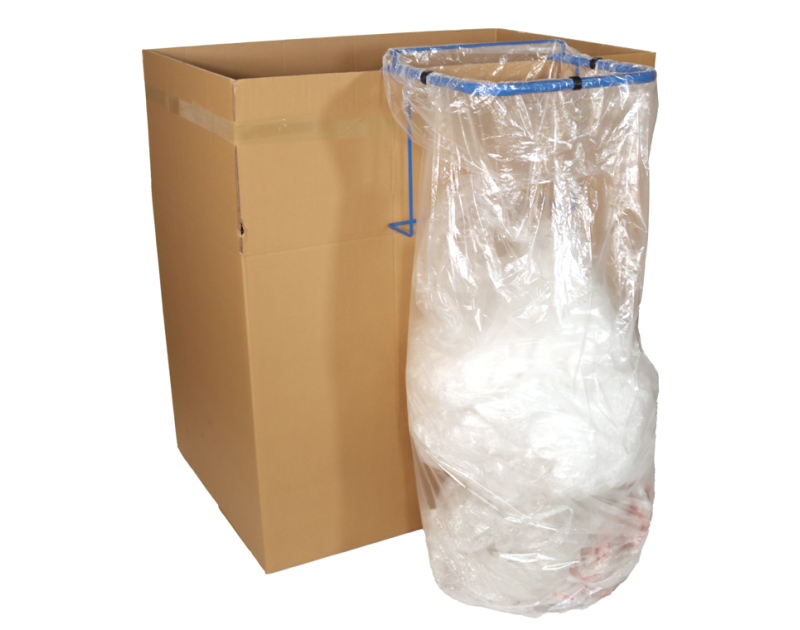 Porte-sac à fixer sur container - Bleu