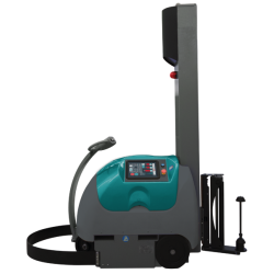 Robot de banderolage avec mât