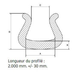 Profilés mousse en U - Tulipe Profilés mousse en U - Tulipe
